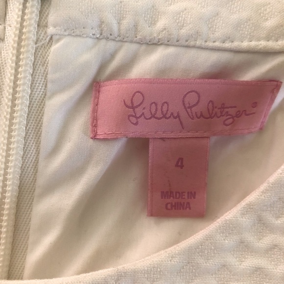 Lilly Pulitzer white and gold dress - Picture 3 of 5